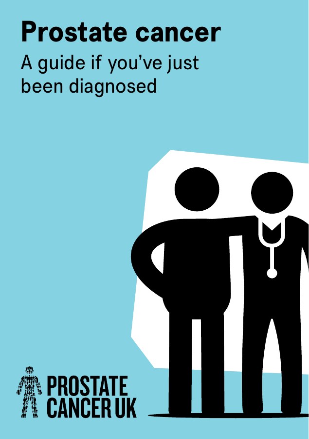 Cover of Prostate Cancer UK’s booklet: Prostate cancer — A guide if you’ve just been diagnosed