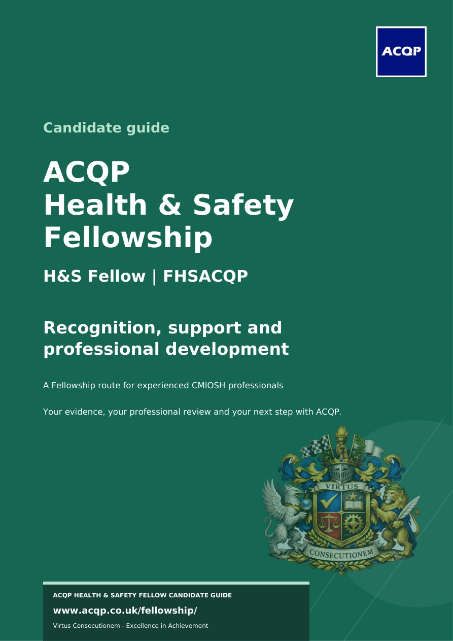 Cover of the Health & Safety Fellow Membership brochure