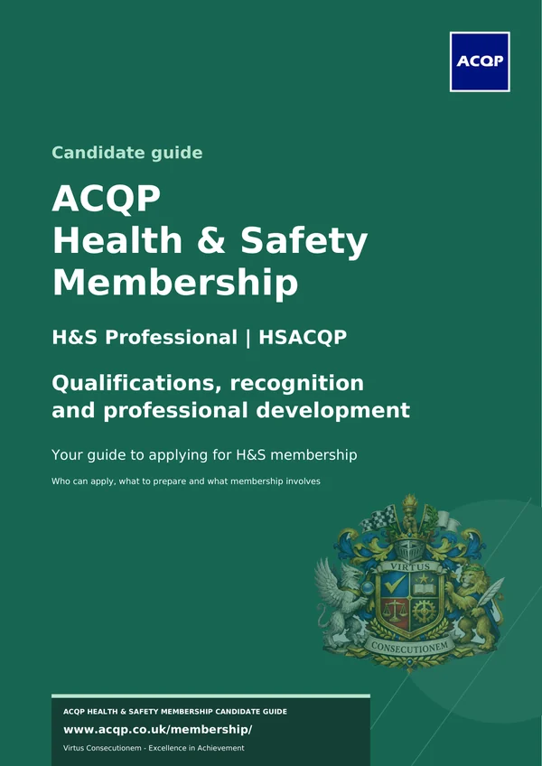 Cover of the Health & Safety Membership brochure