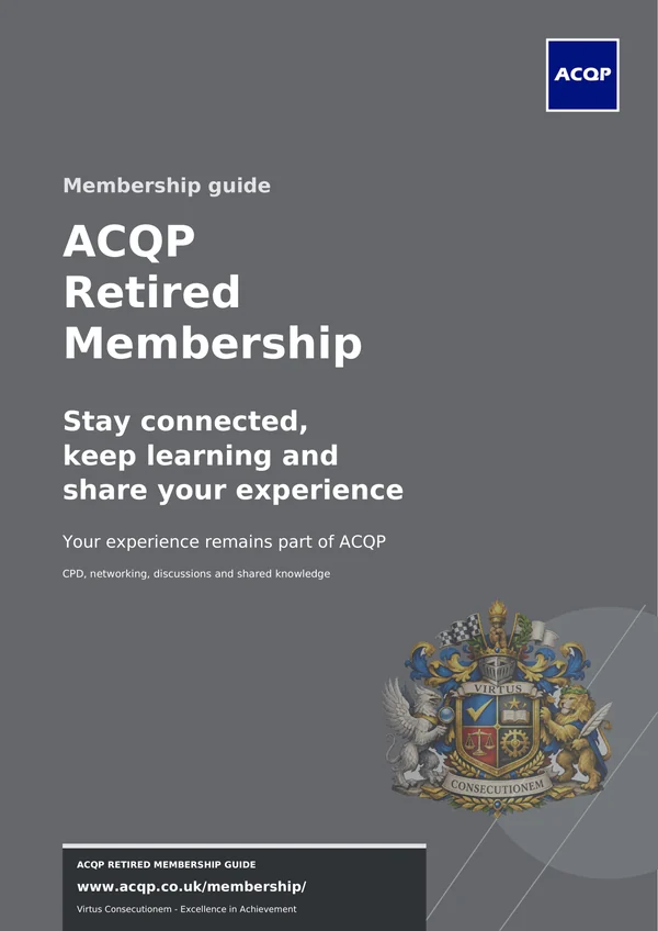 Cover of the Retired Membership brochure